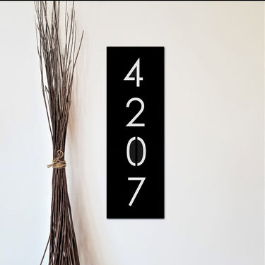 Metal Address Numbers | Rectangle Address Sign with Numbers Cutout | Address Marker Sign | Mailbox Numbers | Address Plaque for House